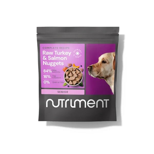 Nutriment Raw Turkey & Salmon Nuggets for Senior Dogs 1kg | Luxury Home Accessories | Heulog Glow