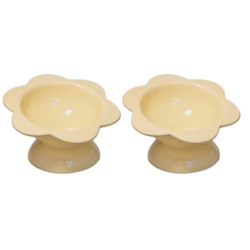 Oblique Mouth High Foot Protection Cervical Spine Pet Bowl | Luxury Home Accessories | Heulog Glow