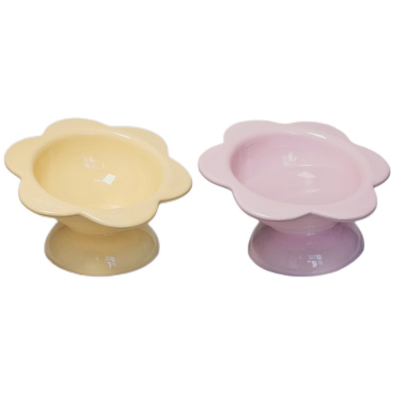 Oblique Mouth High Foot Protection Cervical Spine Pet Bowl | Luxury Home Accessories | Heulog Glow