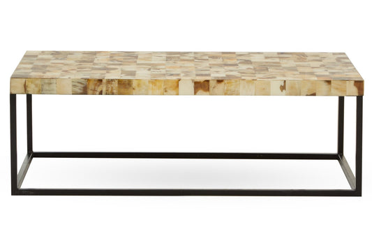 Obra Cream Mother of Pearl Rectangle Coffee Table | Luxury Home Accessories | Heulog Glow