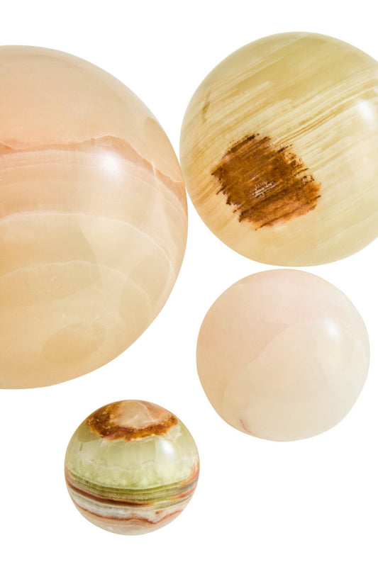 Oleena Onyx Set of 4 Deco Balls | Luxury Home Accessories | Heulog Glow