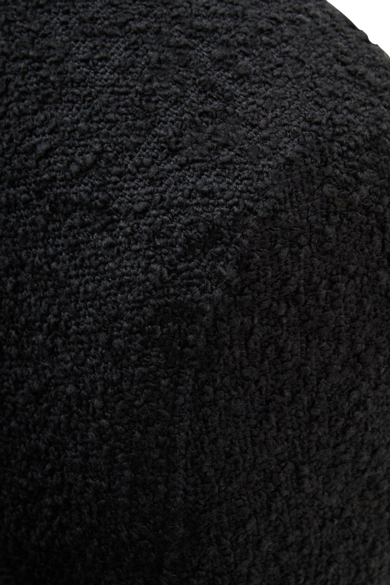 Oliveto Black Boucle Curved Swivel Armchair | Luxury Home Accessories | Heulog Glow
