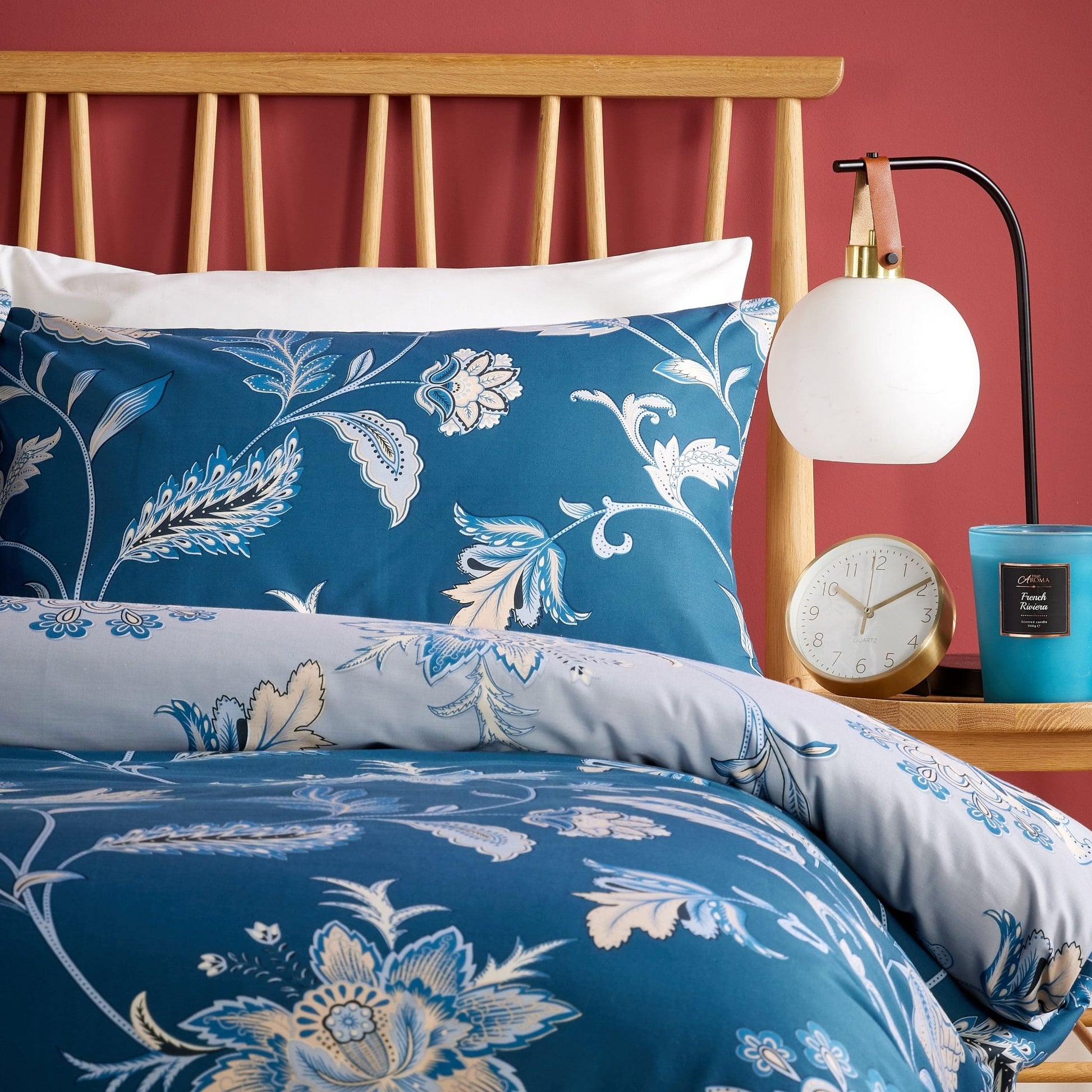 OLIVIA ROCCO Shimla Duvet Cover Set Easy Care Reversible Quilt Cover With Pillowcases | Luxury Home Accessories | Heulog Glow