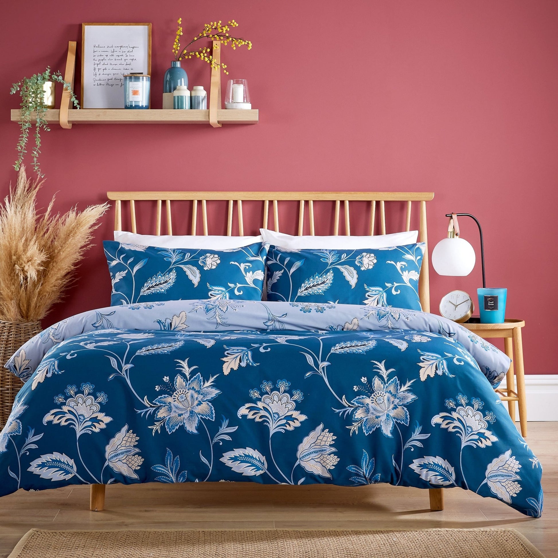 OLIVIA ROCCO Shimla Duvet Cover Set Easy Care Reversible Quilt Cover With Pillowcases | Luxury Home Accessories | Heulog Glow