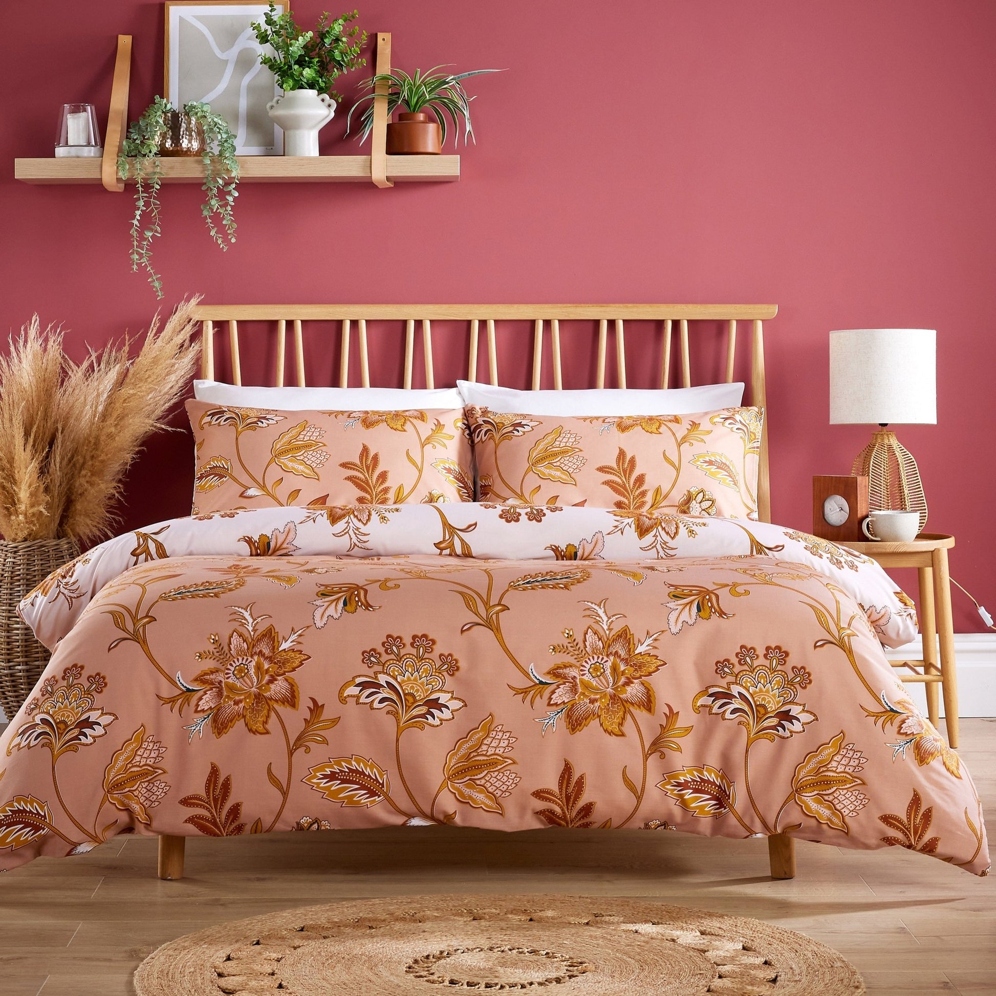OLIVIA ROCCO Shimla Duvet Cover Set Easy Care Reversible Quilt Cover With Pillowcases | Luxury Home Accessories | Heulog Glow