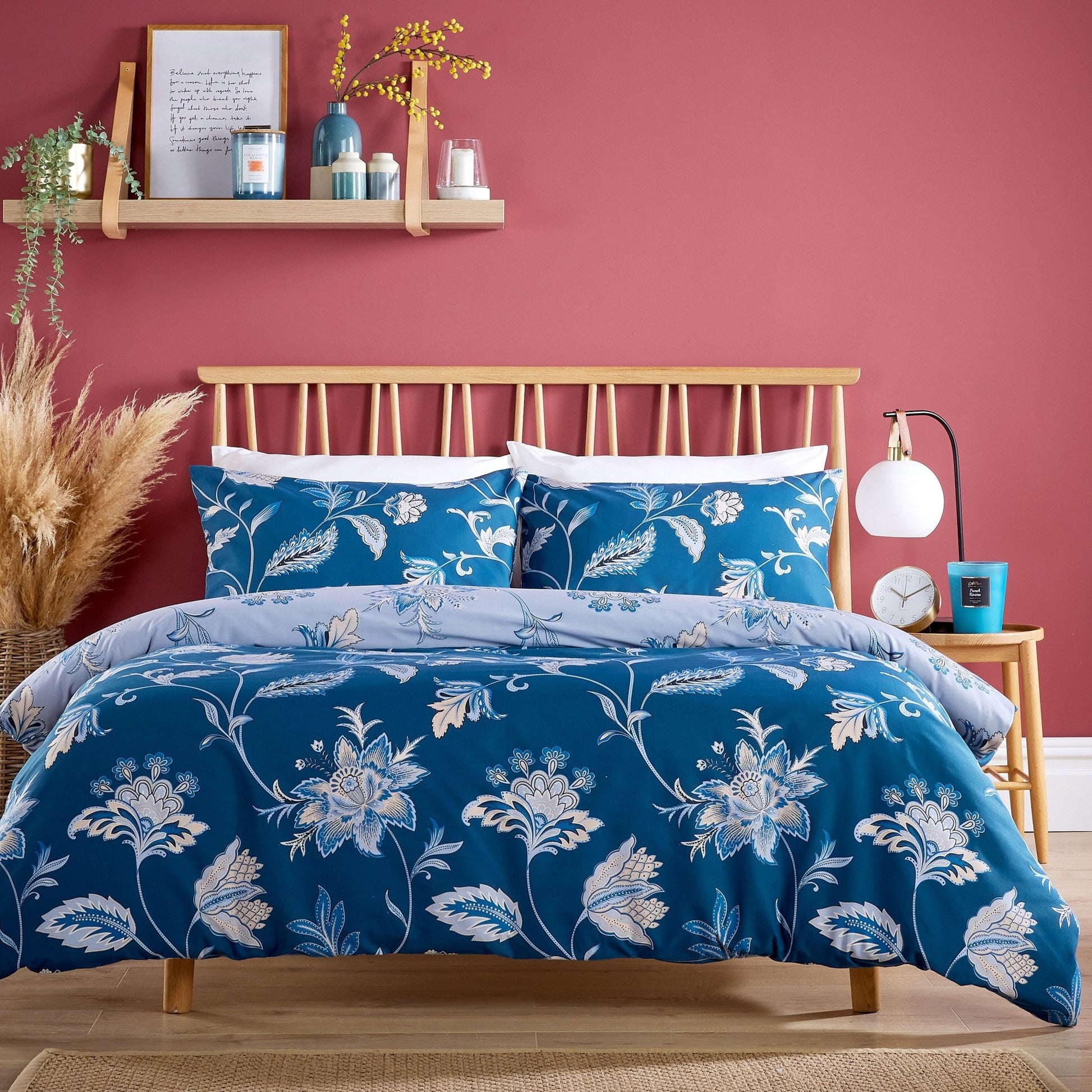 OLIVIA ROCCO Shimla Duvet Cover Set Easy Care Reversible Quilt Cover With Pillowcases | Luxury Home Accessories | Heulog Glow