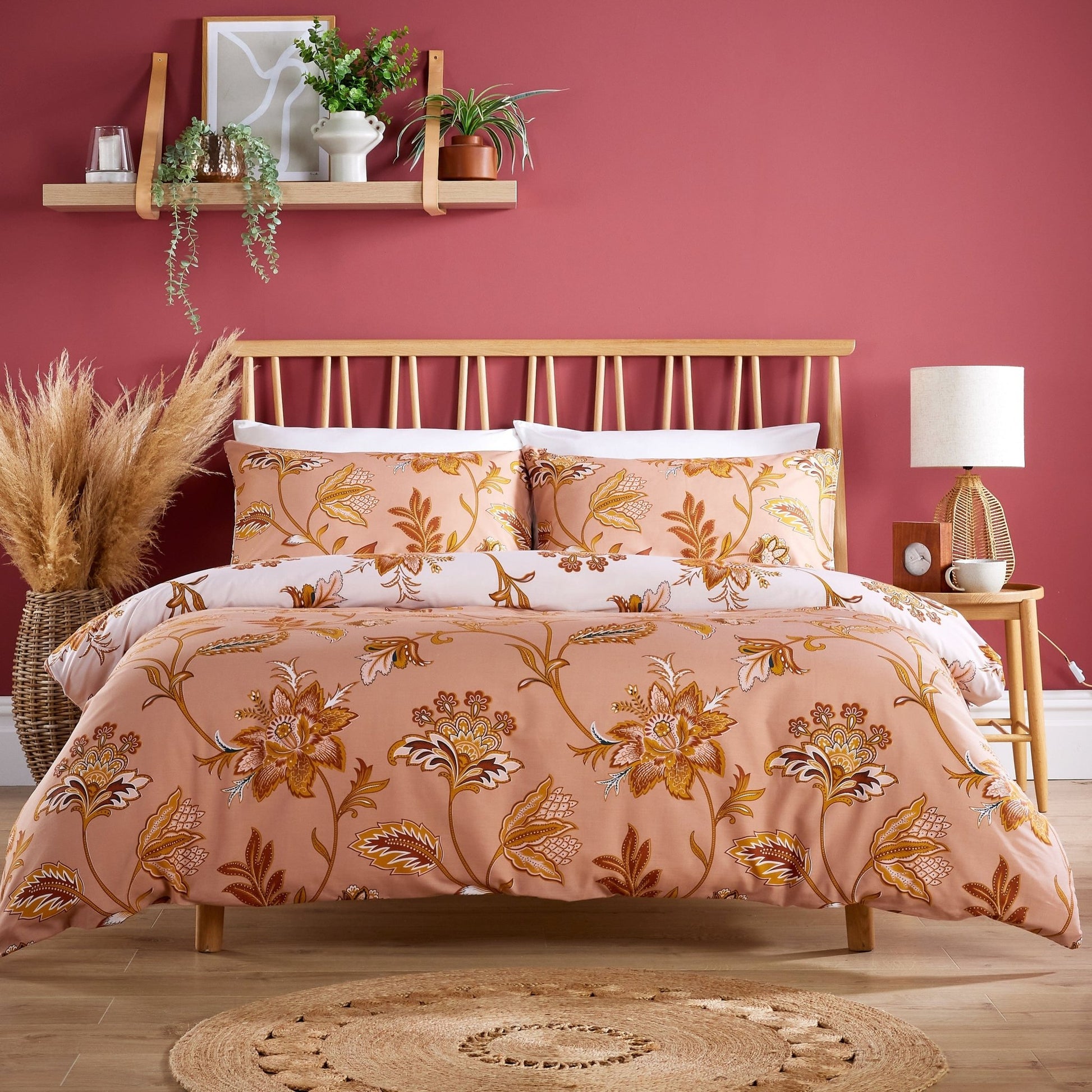 OLIVIA ROCCO Shimla Duvet Cover Set Easy Care Reversible Quilt Cover With Pillowcases | Luxury Home Accessories | Heulog Glow