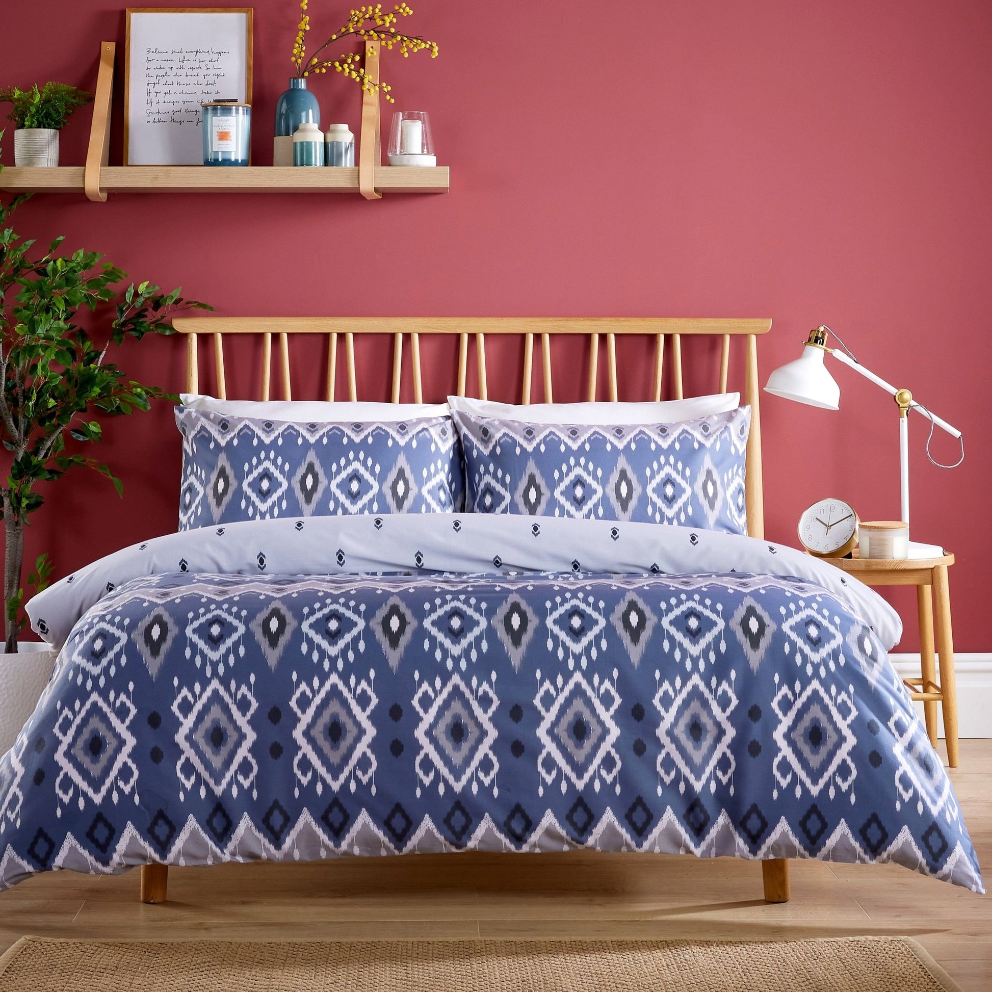 OLIVIA ROCCO Taxila Duvet Cover Set Easy Care Reversible Cotton Mix Super Soft for Everyday Luxury Hotel-Style | Luxury Home Accessories | Heulog Glow