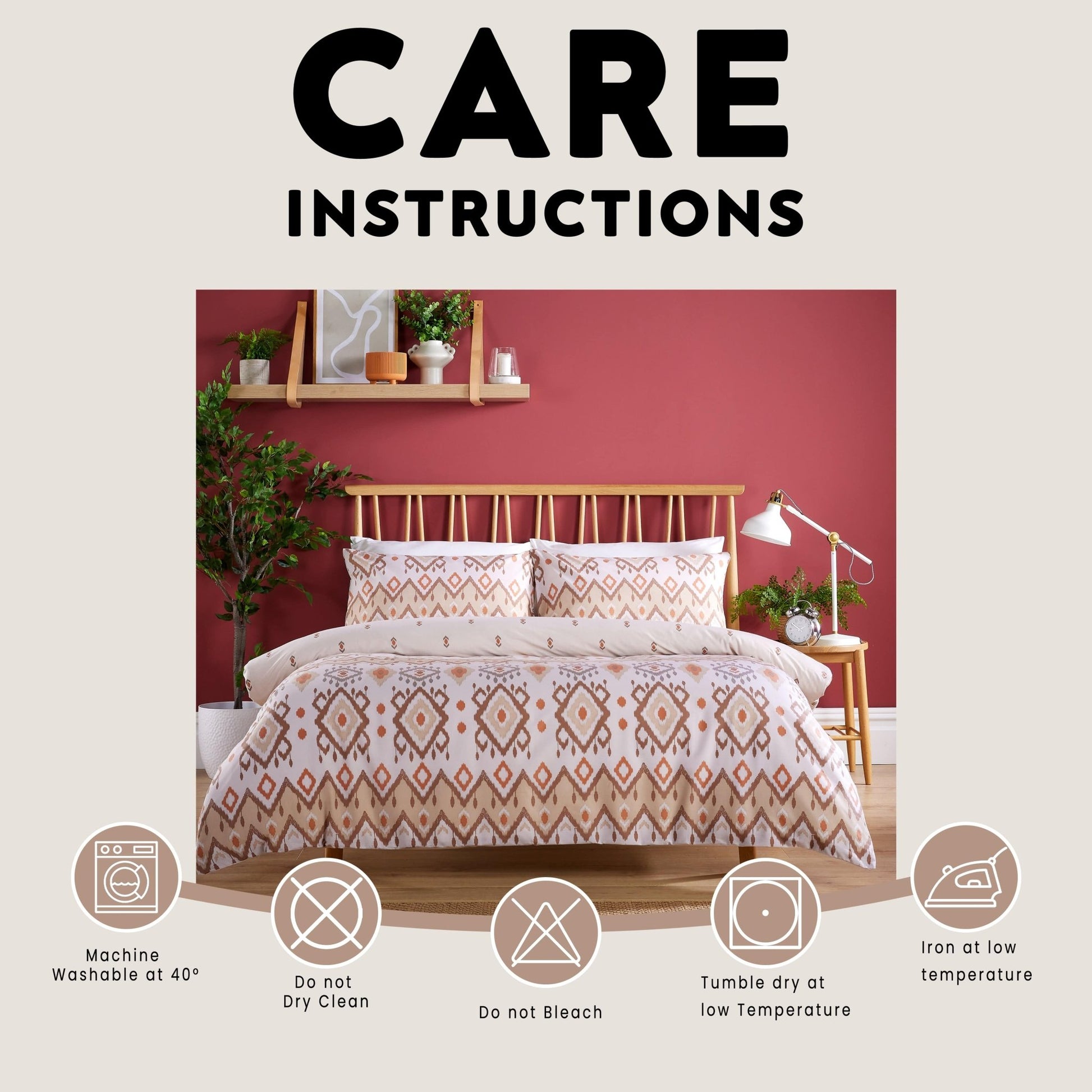OLIVIA ROCCO Taxila Duvet Cover Set Easy Care Reversible Cotton Mix Super Soft for Everyday Luxury Hotel-Style | Luxury Home Accessories | Heulog Glow