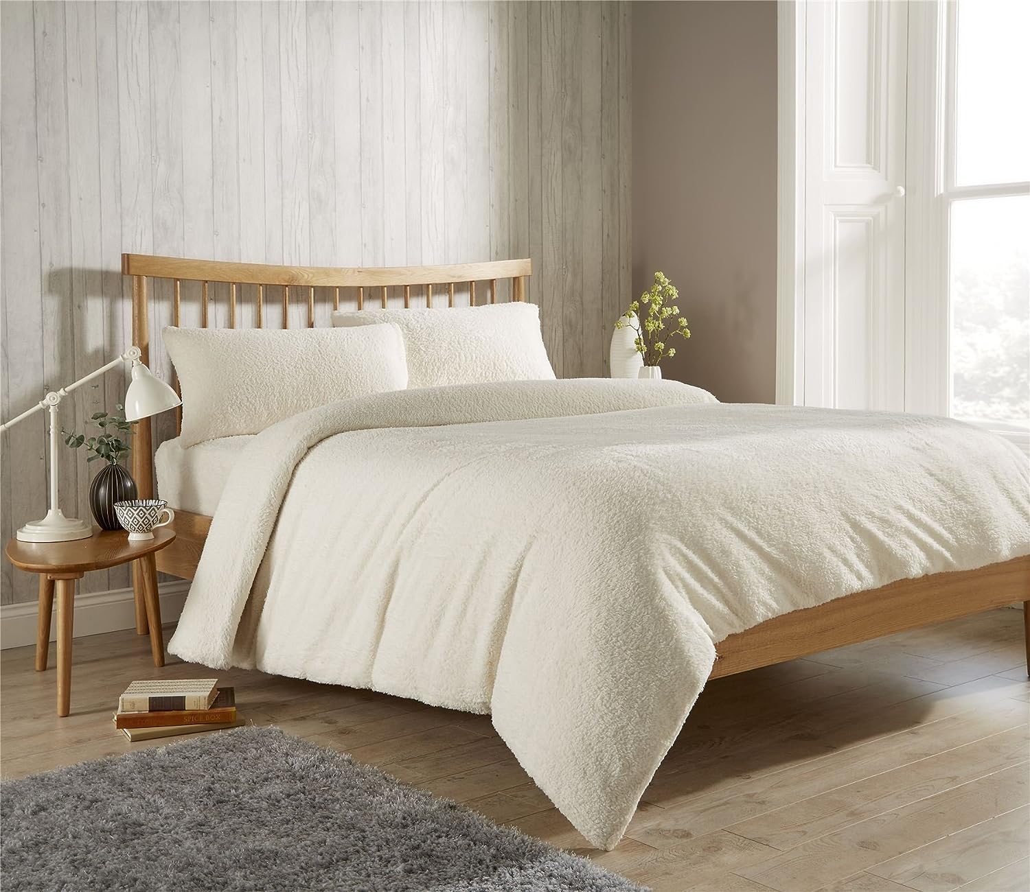 OLIVIA ROCCO Teddy Fleece Duvet Cover Set Premium Plush Ultra Cosy Winter Bedding | Luxury Home Accessories | Heulog Glow
