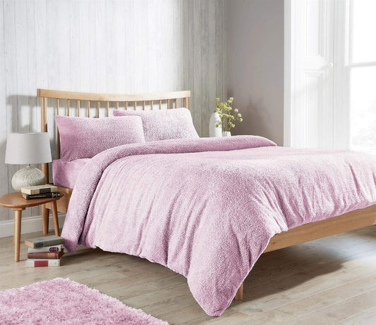 OLIVIA ROCCO Teddy Fleece Duvet Cover Set Premium Plush Ultra Cosy Winter Bedding | Luxury Home Accessories | Heulog Glow