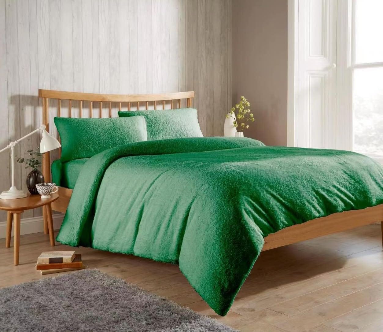 OLIVIA ROCCO Teddy Fleece Duvet Cover Set Premium Plush Ultra Cosy Winter Bedding | Luxury Home Accessories | Heulog Glow
