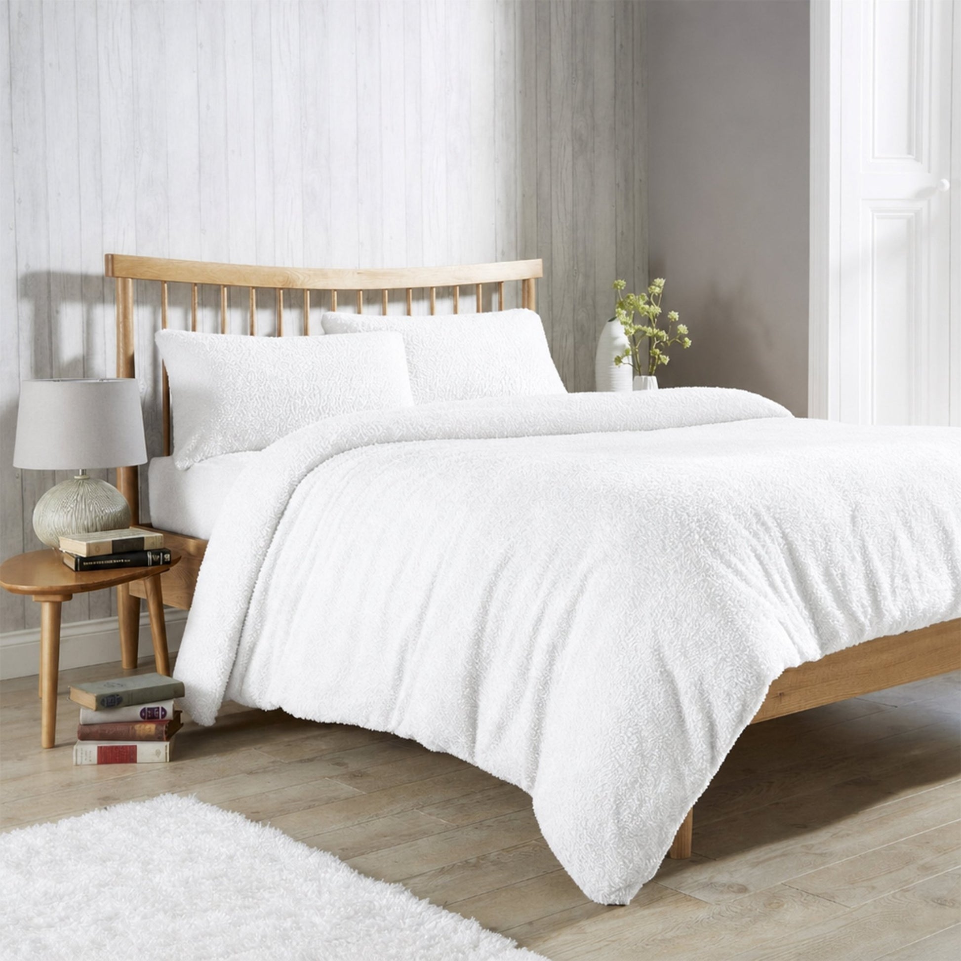 OLIVIA ROCCO Teddy Fleece Duvet Cover Set Premium Plush Ultra Cosy Winter Bedding | Luxury Home Accessories | Heulog Glow