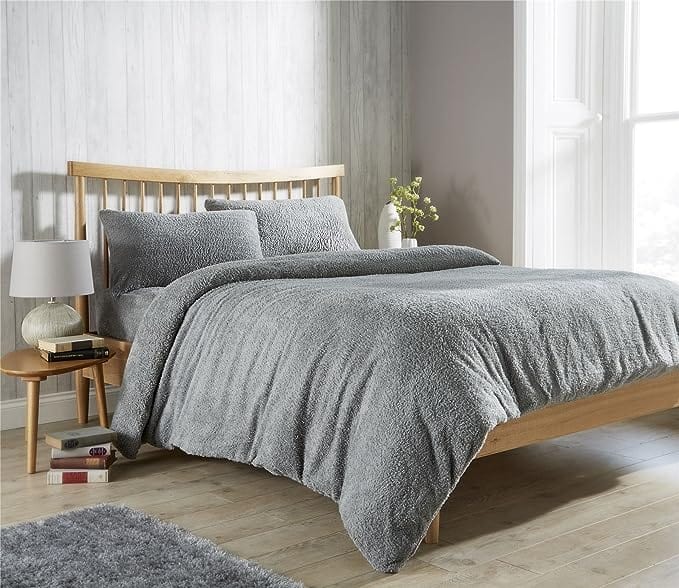 OLIVIA ROCCO Teddy Fleece Duvet Cover Set Premium Plush Ultra Cosy Winter Bedding | Luxury Home Accessories | Heulog Glow