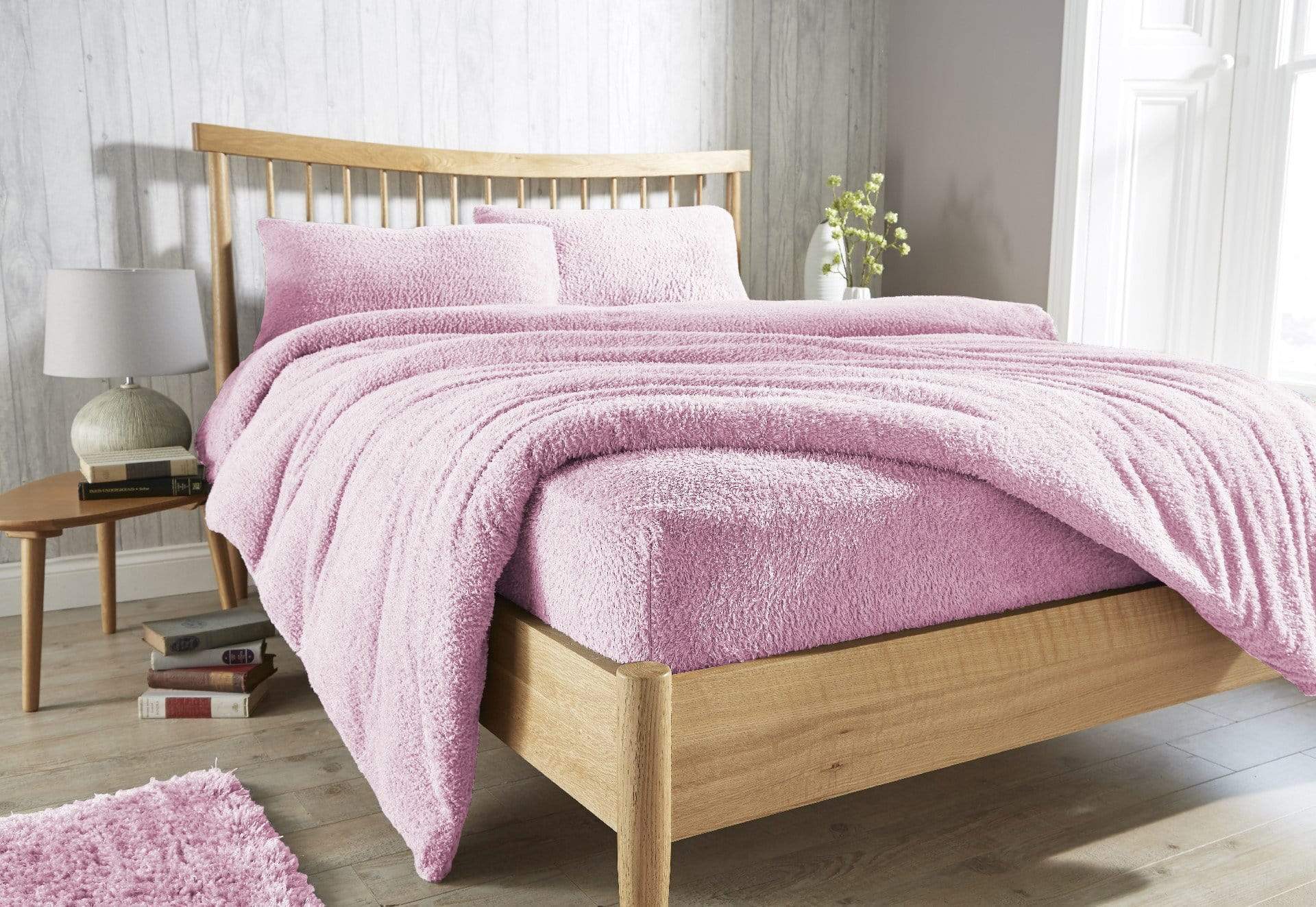 OLIVIA ROCCO Teddy Fleece Extra Deep Fitted Sheet Plush Soft Winter Bedding Snug Elastic | Luxury Home Accessories | Heulog Glow