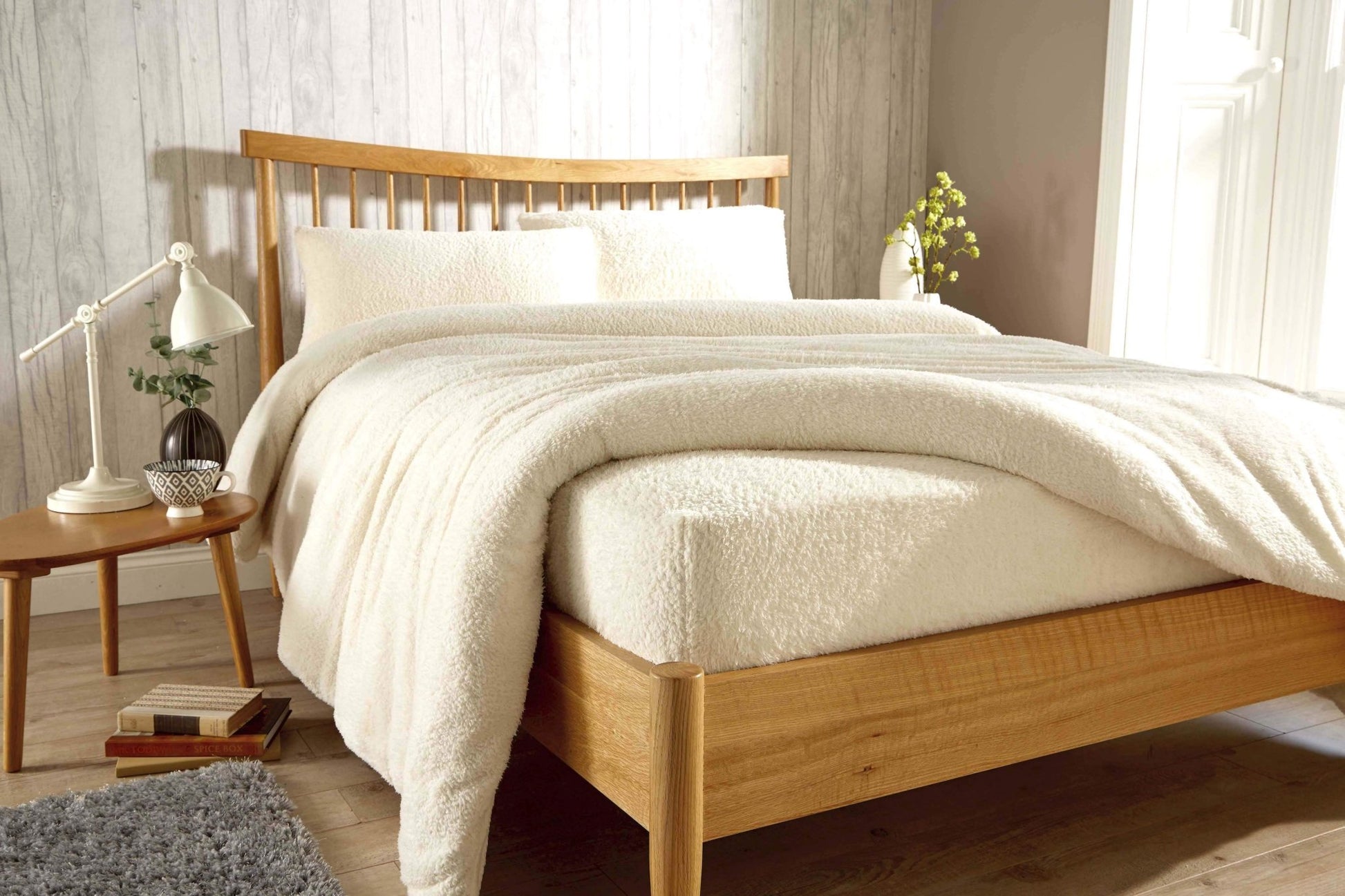 OLIVIA ROCCO Teddy Fleece Extra Deep Fitted Sheet Plush Soft Winter Bedding Snug Elastic | Luxury Home Accessories | Heulog Glow