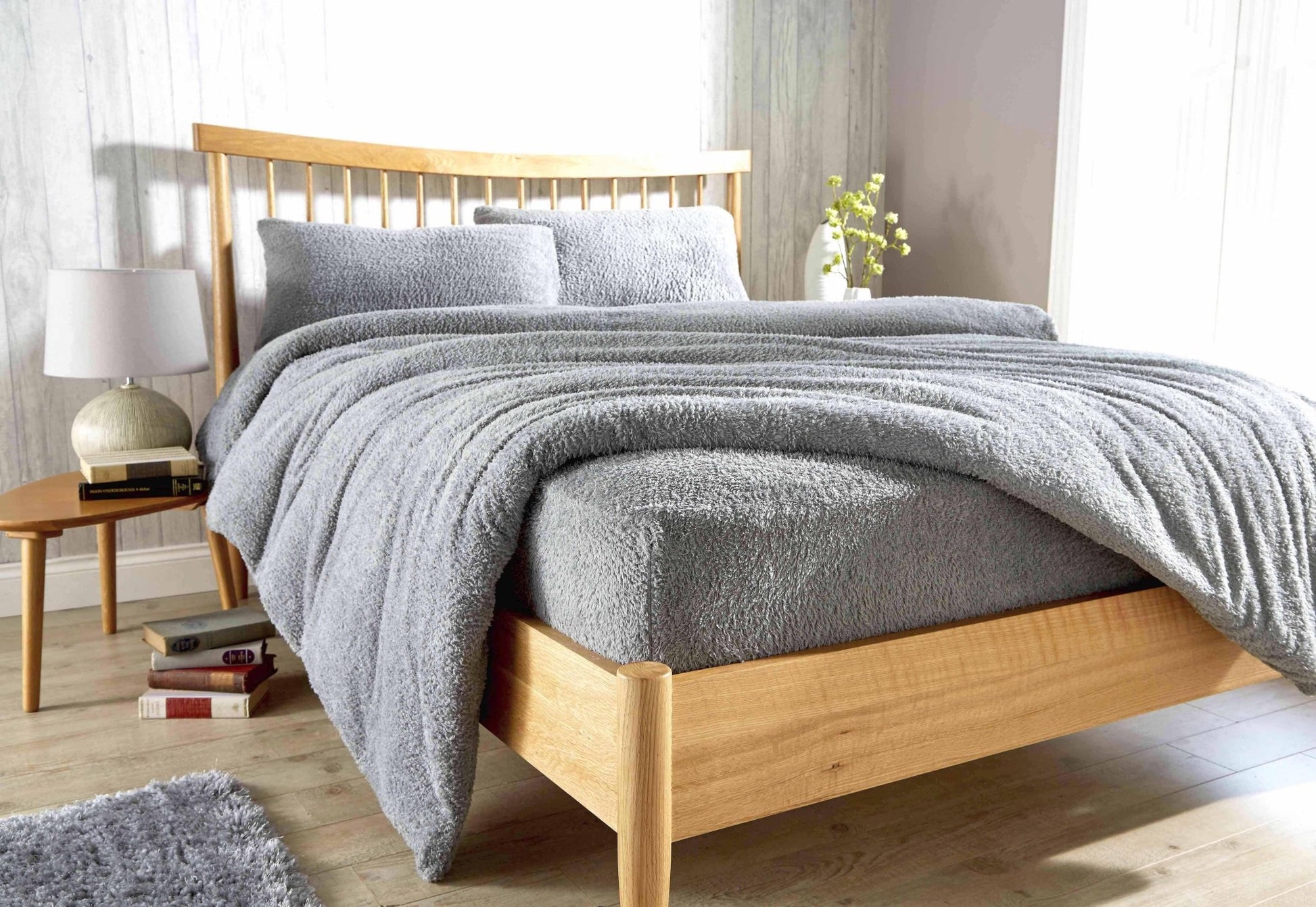 OLIVIA ROCCO Teddy Fleece Extra Deep Fitted Sheet Plush Soft Winter Bedding Snug Elastic | Luxury Home Accessories | Heulog Glow