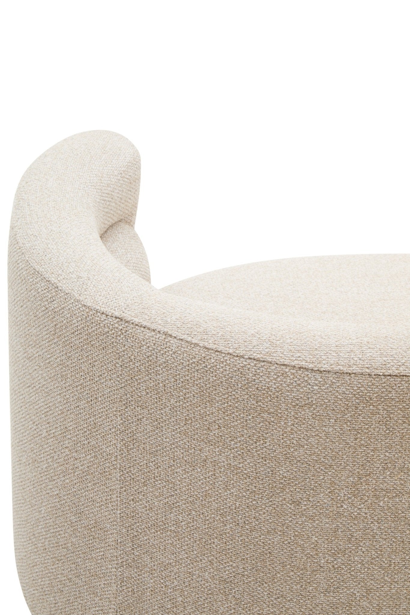Oratino Ivory Linen 3 Seater Curved Sofa | Luxury Home Accessories | Heulog Glow