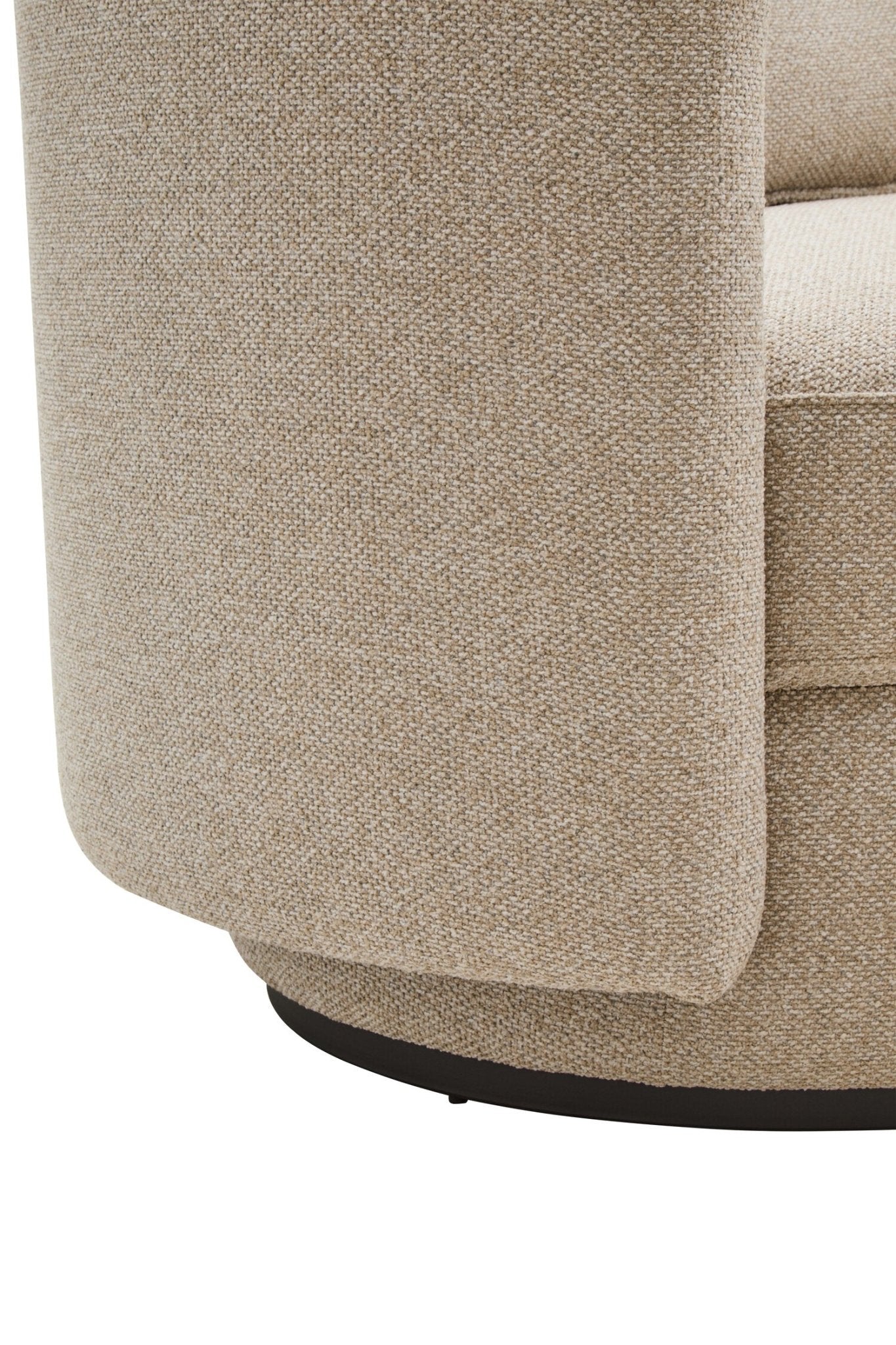 Oratino Ivory Linen 3 Seater Curved Sofa | Luxury Home Accessories | Heulog Glow