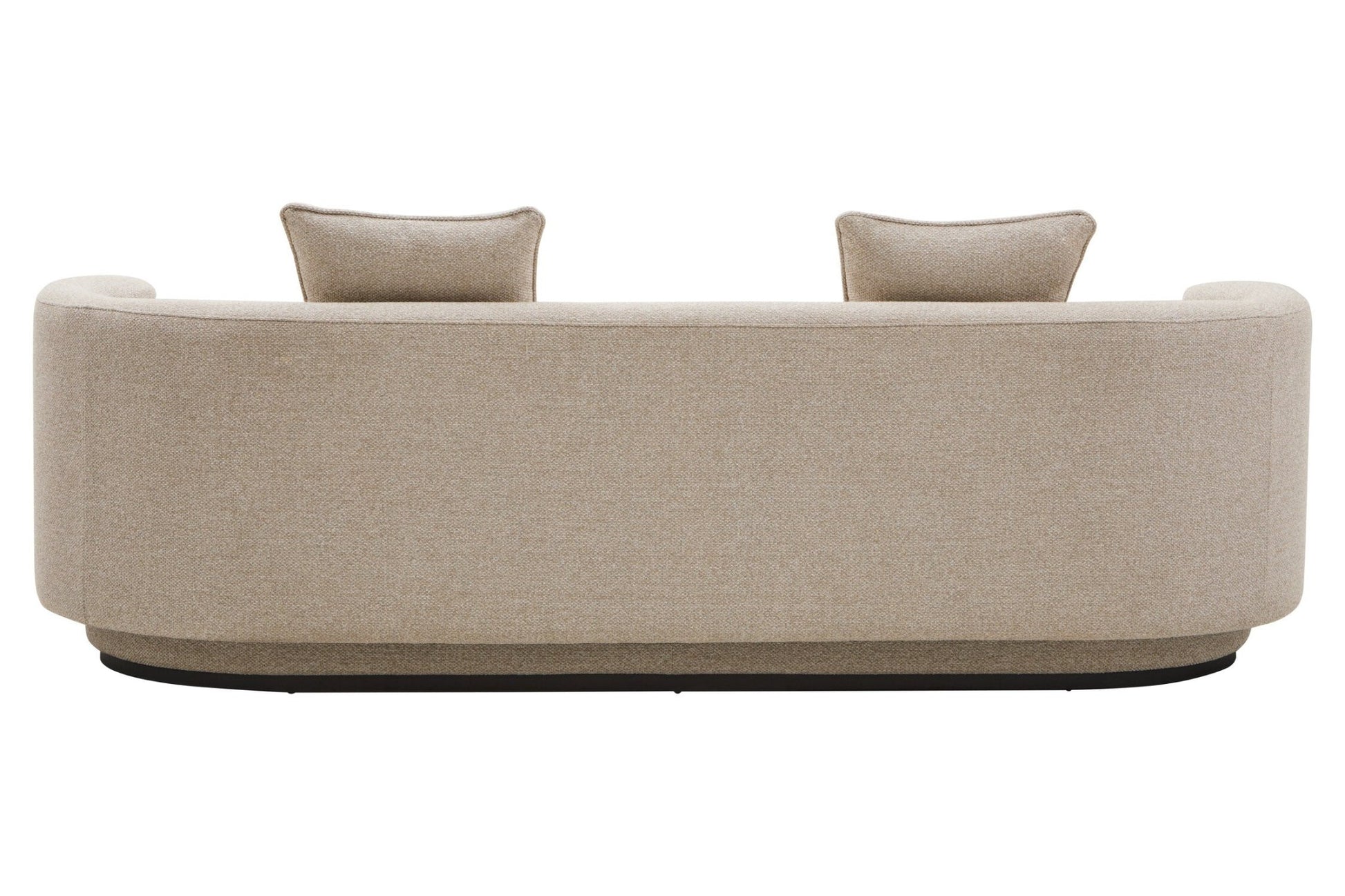 Oratino Ivory Linen 3 Seater Curved Sofa | Luxury Home Accessories | Heulog Glow