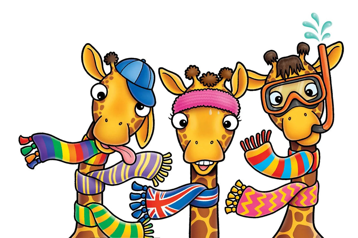 Orchard Toys Giraffes In Scarves | Luxury Home Accessories | Heulog Glow