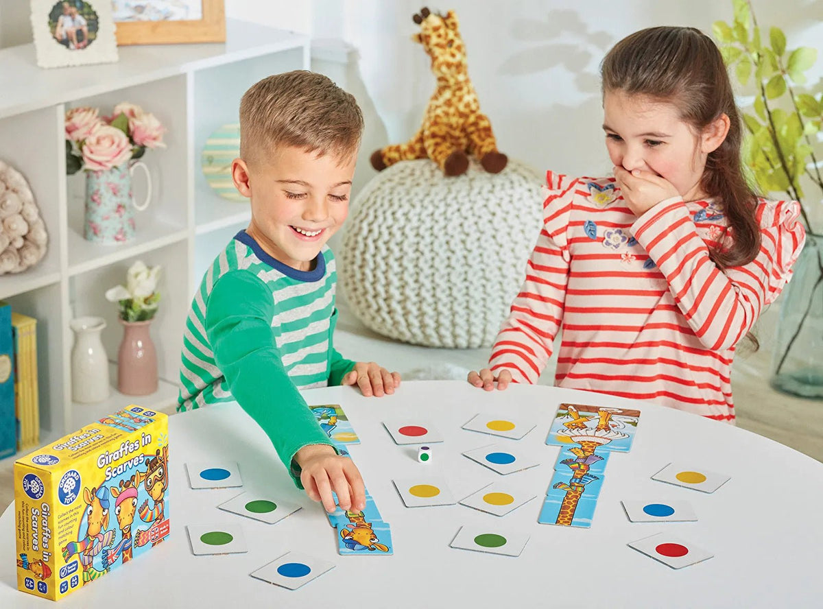 Orchard Toys Giraffes In Scarves | Luxury Home Accessories | Heulog Glow