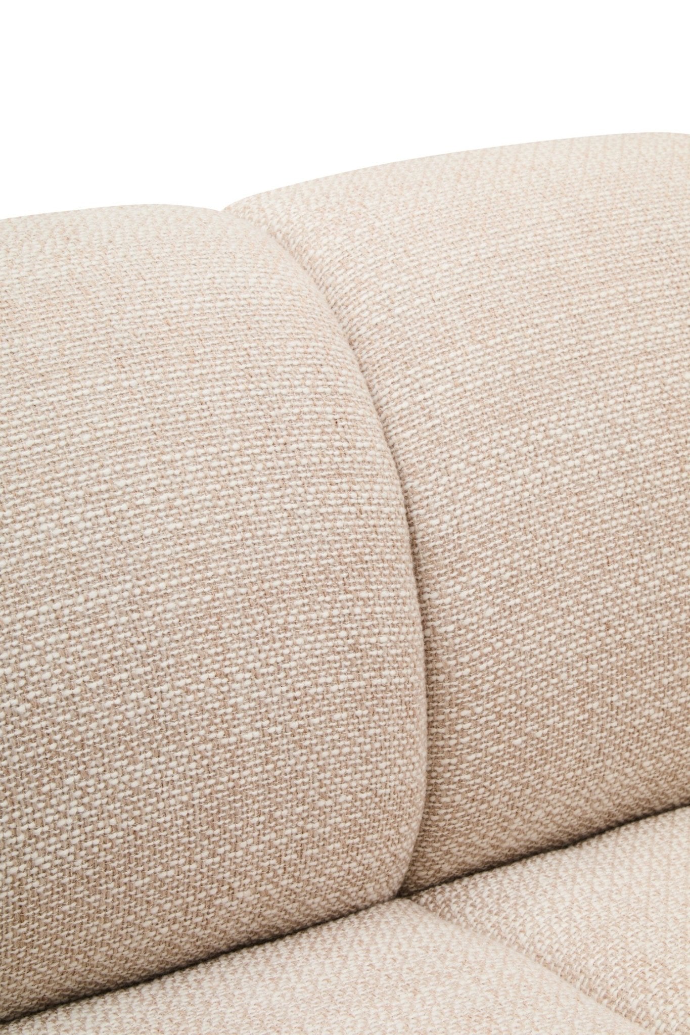 Ordona Cream Linen 3 Seater Curved Sofa | Luxury Home Accessories | Heulog Glow