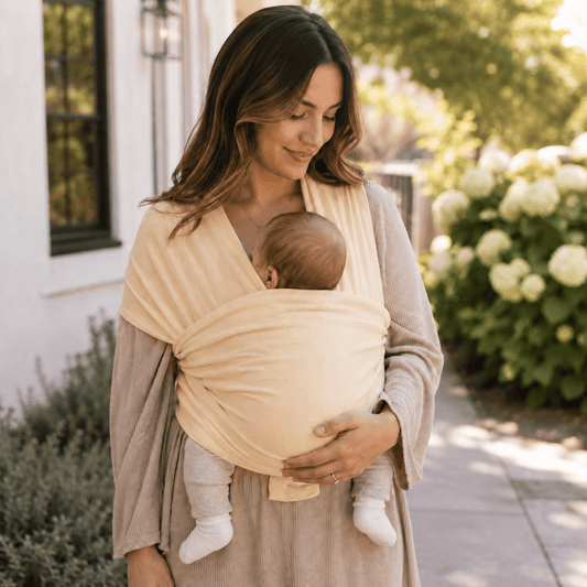 Organic Baby Wrap Carrier - Cream | Luxury Home Accessories | Heulog Glow