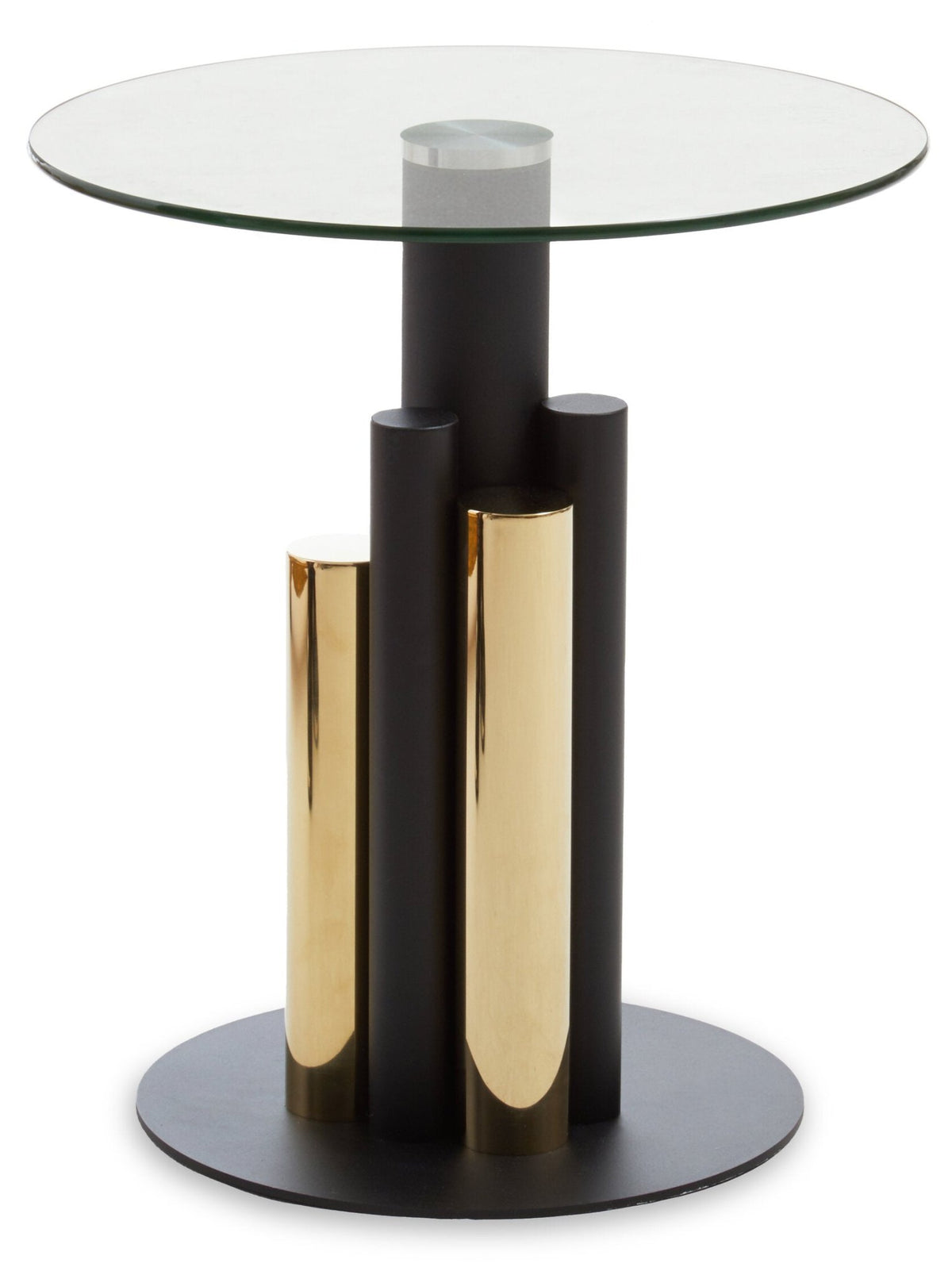 Oria Glass Gold And Black Base Side Table | Luxury Home Accessories | Heulog Glow