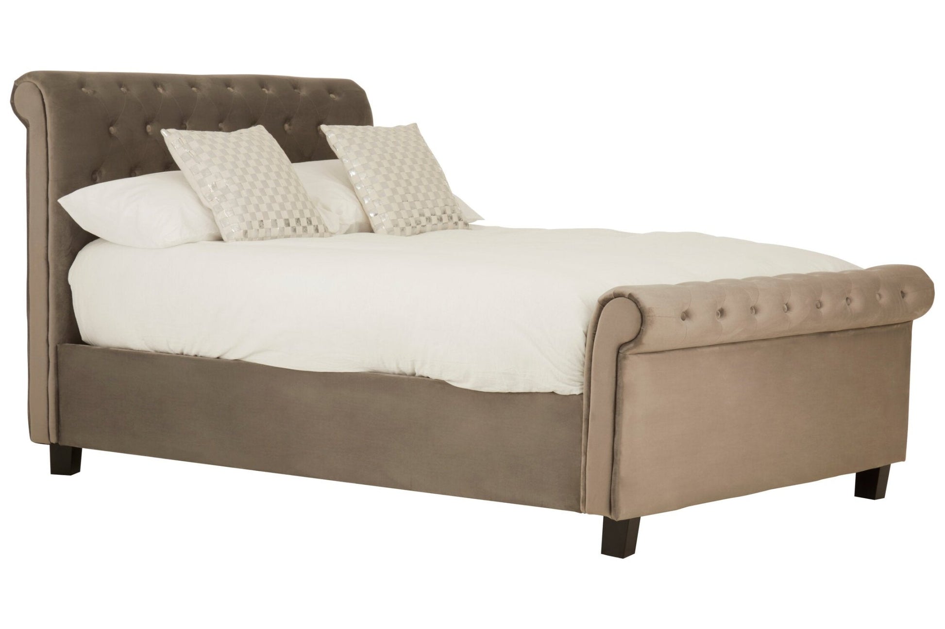 Orlando Grey Ottoman Double Bed | Luxury Home Accessories | Heulog Glow