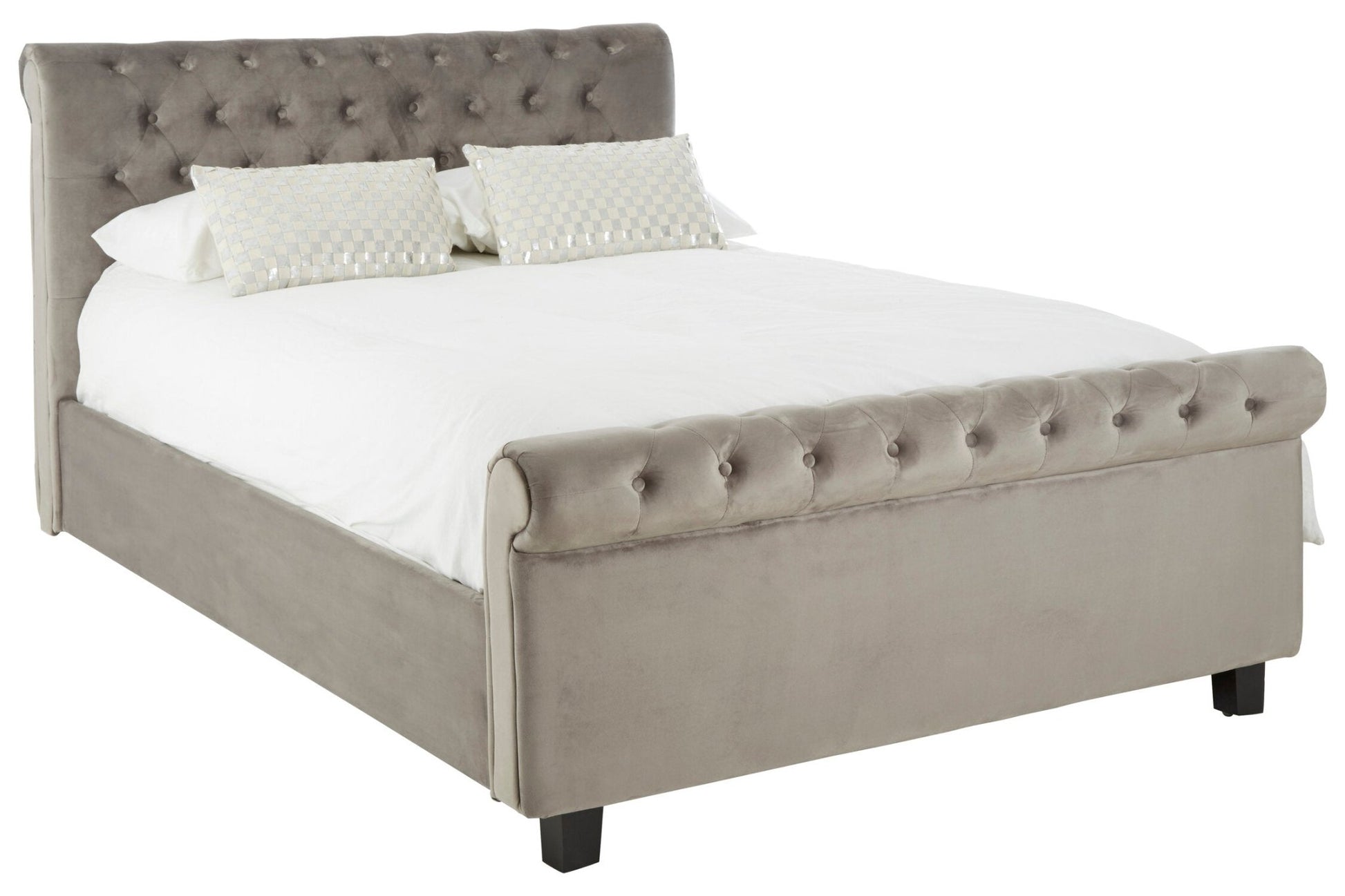 Orlando Grey Ottoman King Bed | Luxury Home Accessories | Heulog Glow