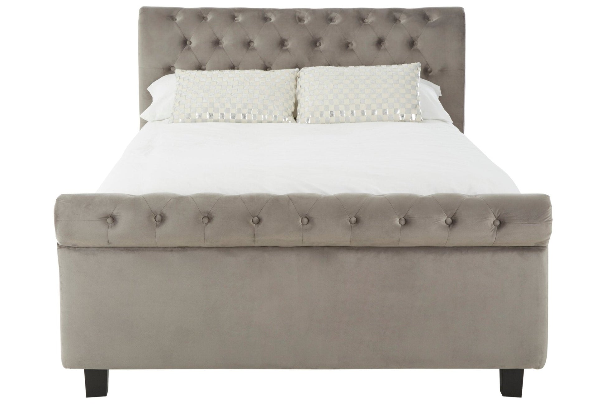 Orlando Grey Ottoman King Bed | Luxury Home Accessories | Heulog Glow