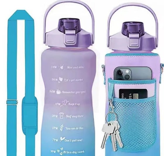 Outdoor Portable Travel With Scale Transparent Water Bottle Cup Set | Luxury Home Accessories | Heulog Glow