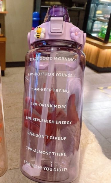 Outdoor Portable Travel With Scale Transparent Water Bottle Cup Set | Luxury Home Accessories | Heulog Glow