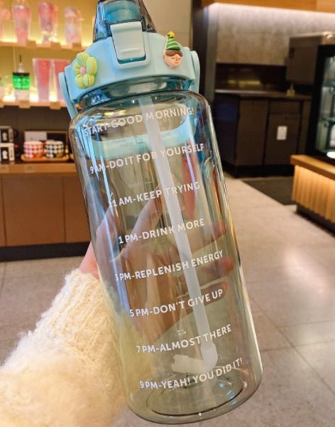 Outdoor Portable Travel With Scale Transparent Water Bottle Cup Set | Luxury Home Accessories | Heulog Glow