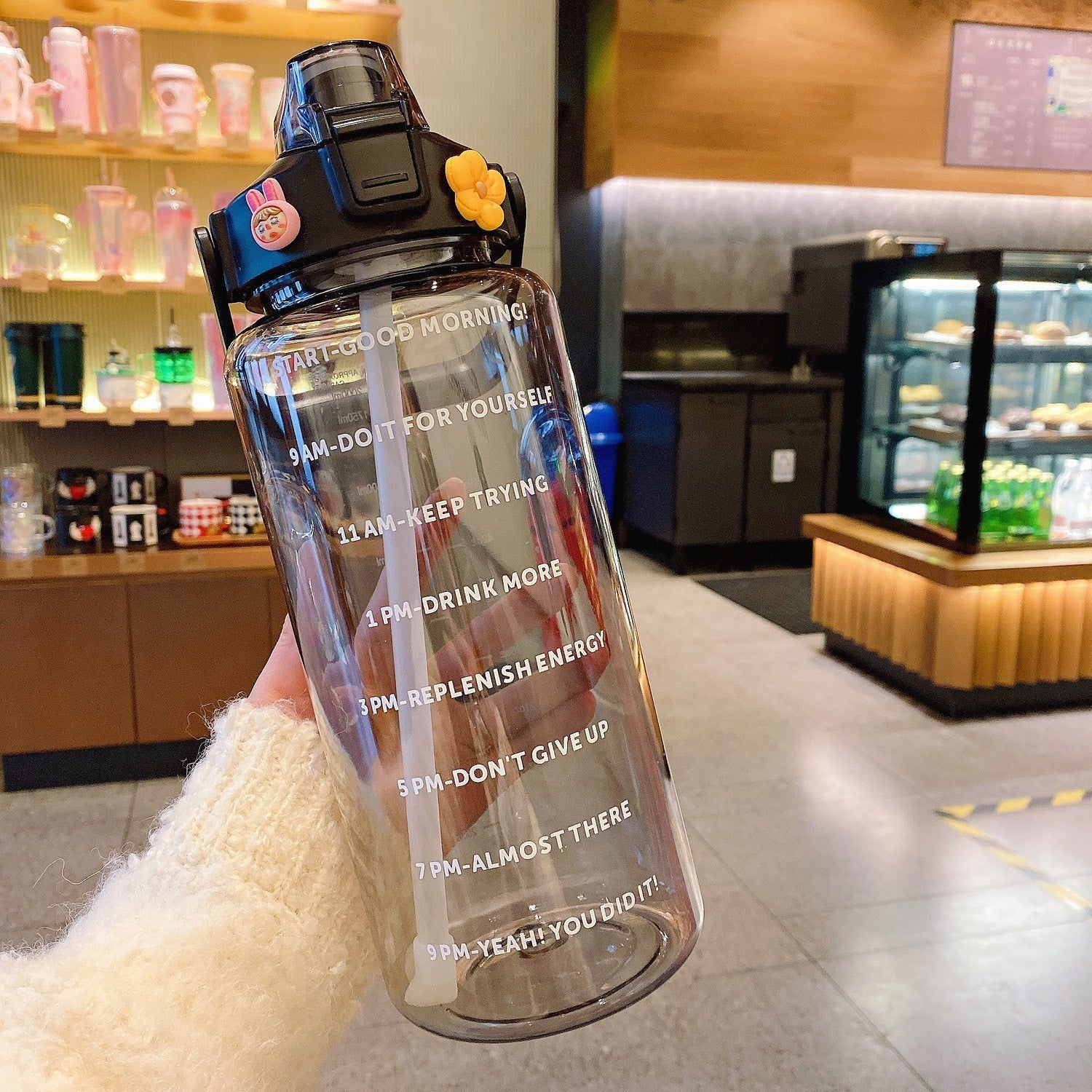 Outdoor Portable Travel With Scale Transparent Water Bottle Cup Set | Luxury Home Accessories | Heulog Glow