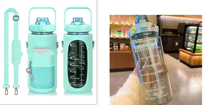 Outdoor Portable Travel With Scale Transparent Water Bottle Cup Set | Luxury Home Accessories | Heulog Glow