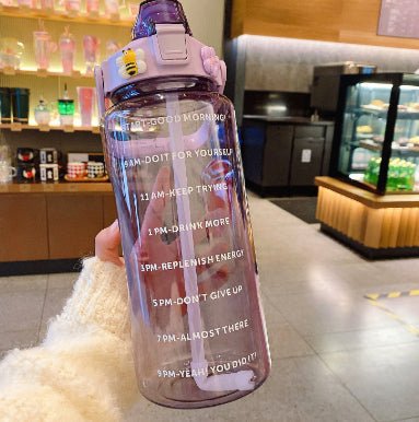 Outdoor Portable Travel With Scale Transparent Water Bottle Cup Set | Luxury Home Accessories | Heulog Glow