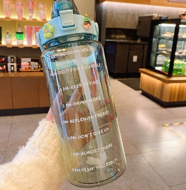 Outdoor Portable Travel With Scale Transparent Water Bottle Cup Set | Luxury Home Accessories | Heulog Glow