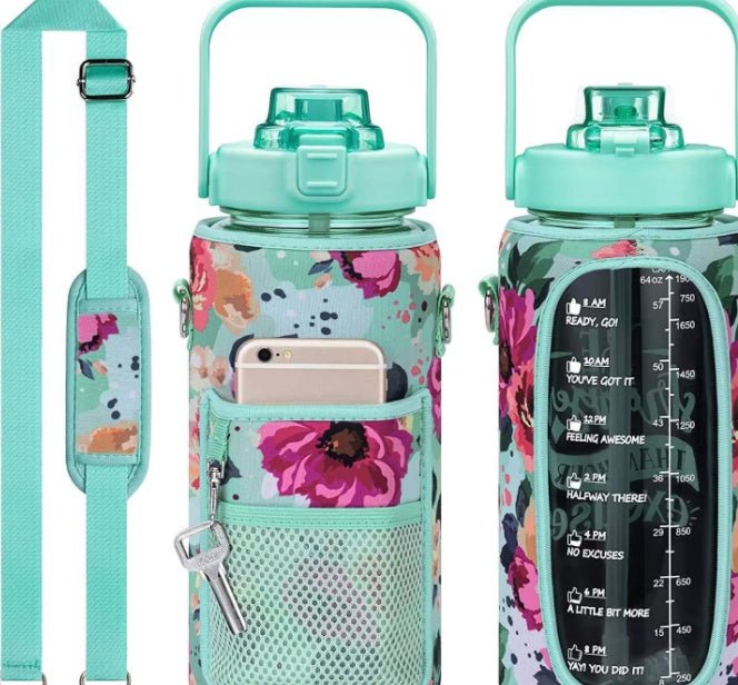 Outdoor Portable Travel With Scale Transparent Water Bottle Cup Set | Luxury Home Accessories | Heulog Glow