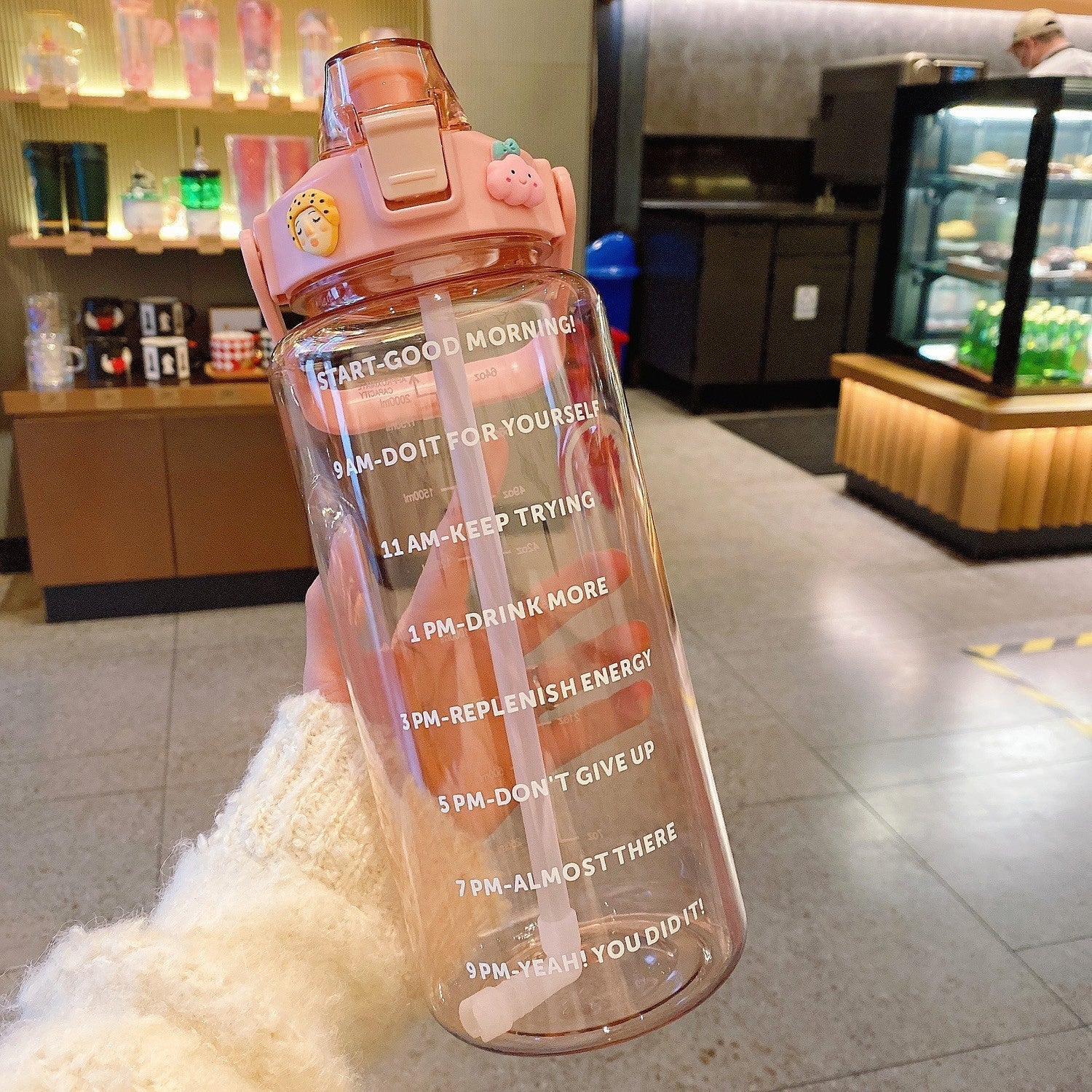 Outdoor Portable Travel With Scale Transparent Water Bottle Cup Set | Luxury Home Accessories | Heulog Glow