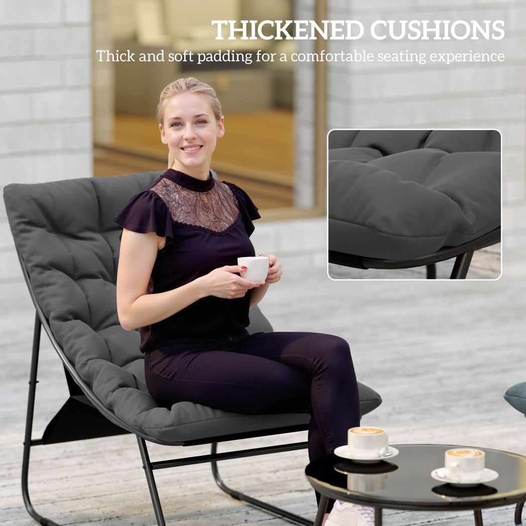 Outsunny 4 PC Garden Furniture Set with Loveseat, Chairs, Table | Luxury Home Accessories | Heulog Glow