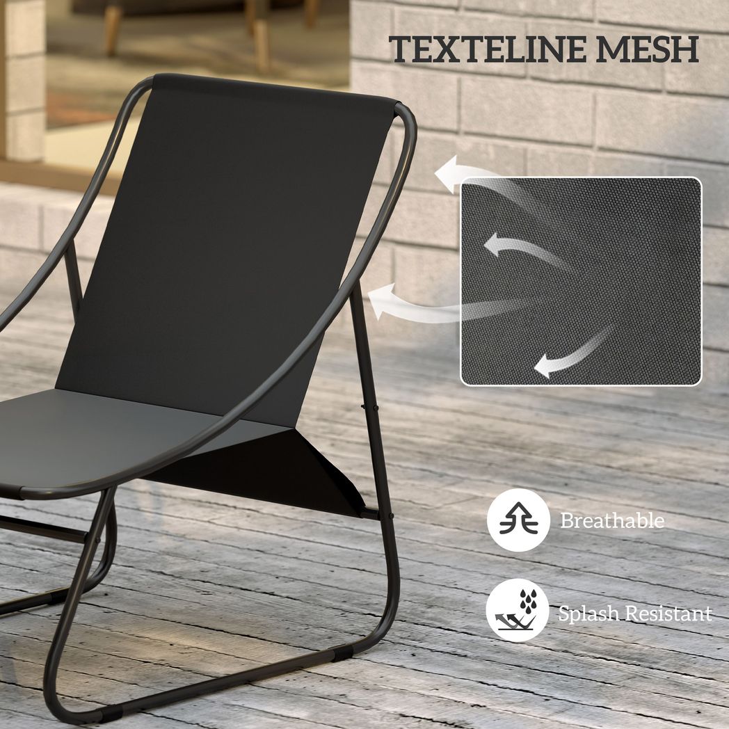 Outsunny 4 PC Garden Furniture Set with Loveseat, Chairs, Table | Luxury Home Accessories | Heulog Glow