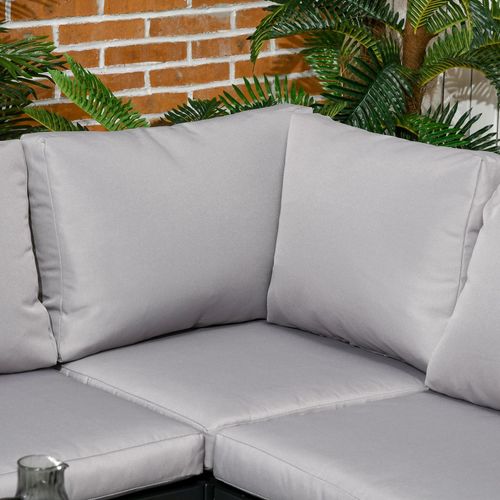 Outsunny 4 Piece Garden Furniture Set w/ Breathable Mesh Pocket, Light Grey | Luxury Home Accessories | Heulog Glow