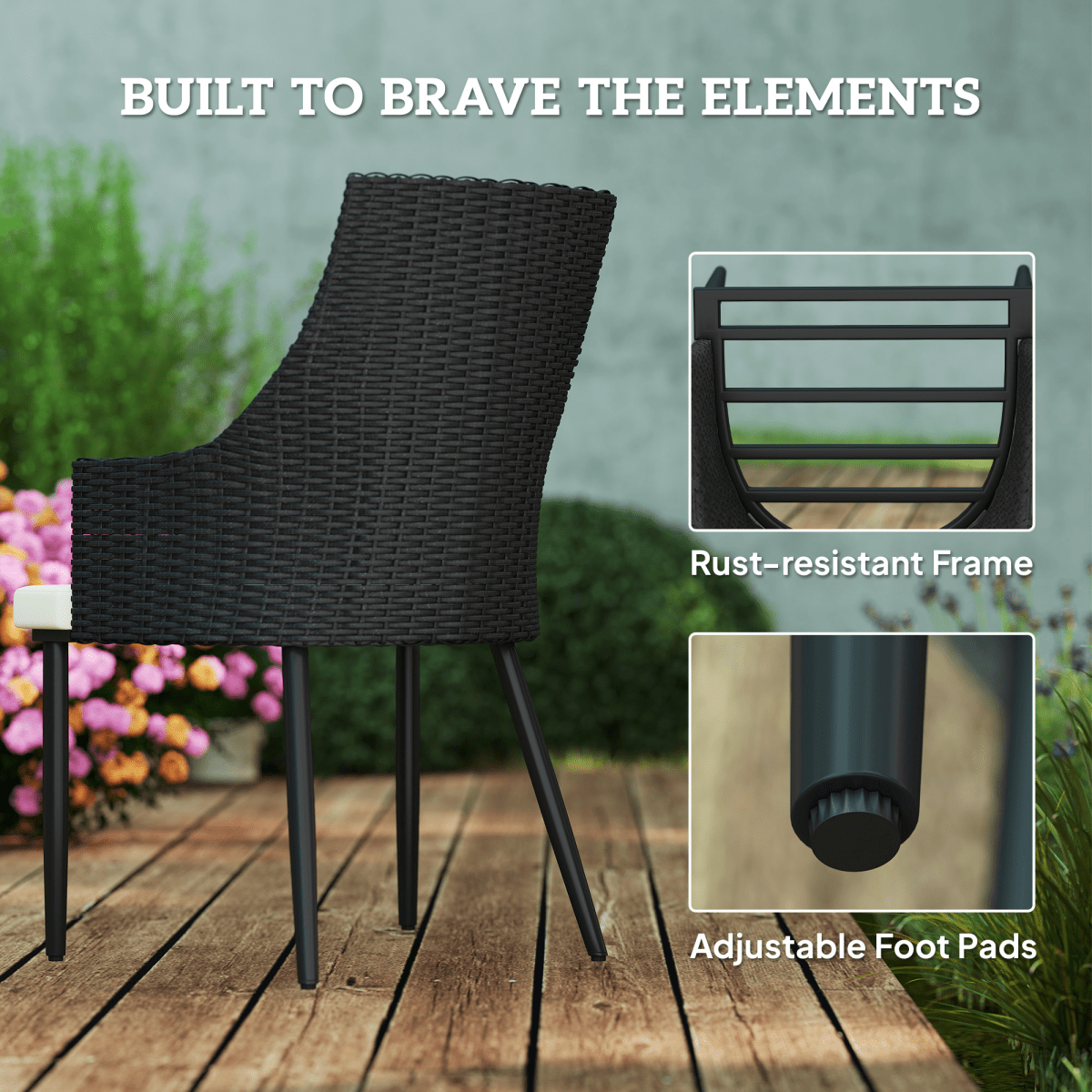 Outsunny 6 Seater Garden Furniture with Cushions, Parasol Hole | Luxury Home Accessories | Heulog Glow