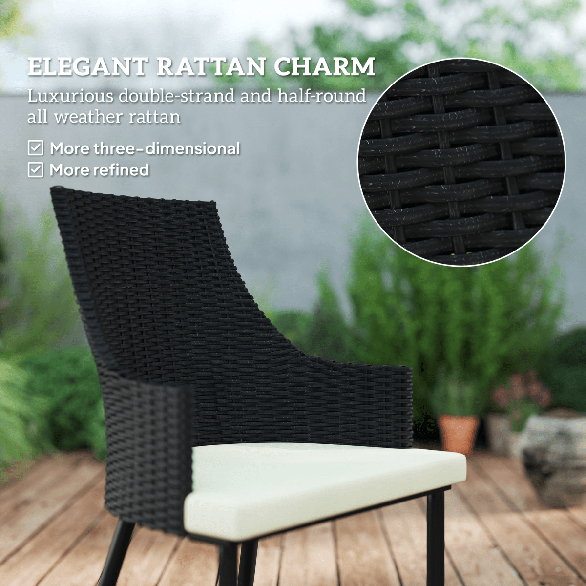 Outsunny 6 Seater Garden Furniture with Cushions, Parasol Hole | Luxury Home Accessories | Heulog Glow