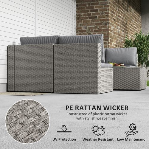 Outsunny 7 Pieces Rattan Garden Furniture Set with Cushions | Luxury Home Accessories | Heulog Glow