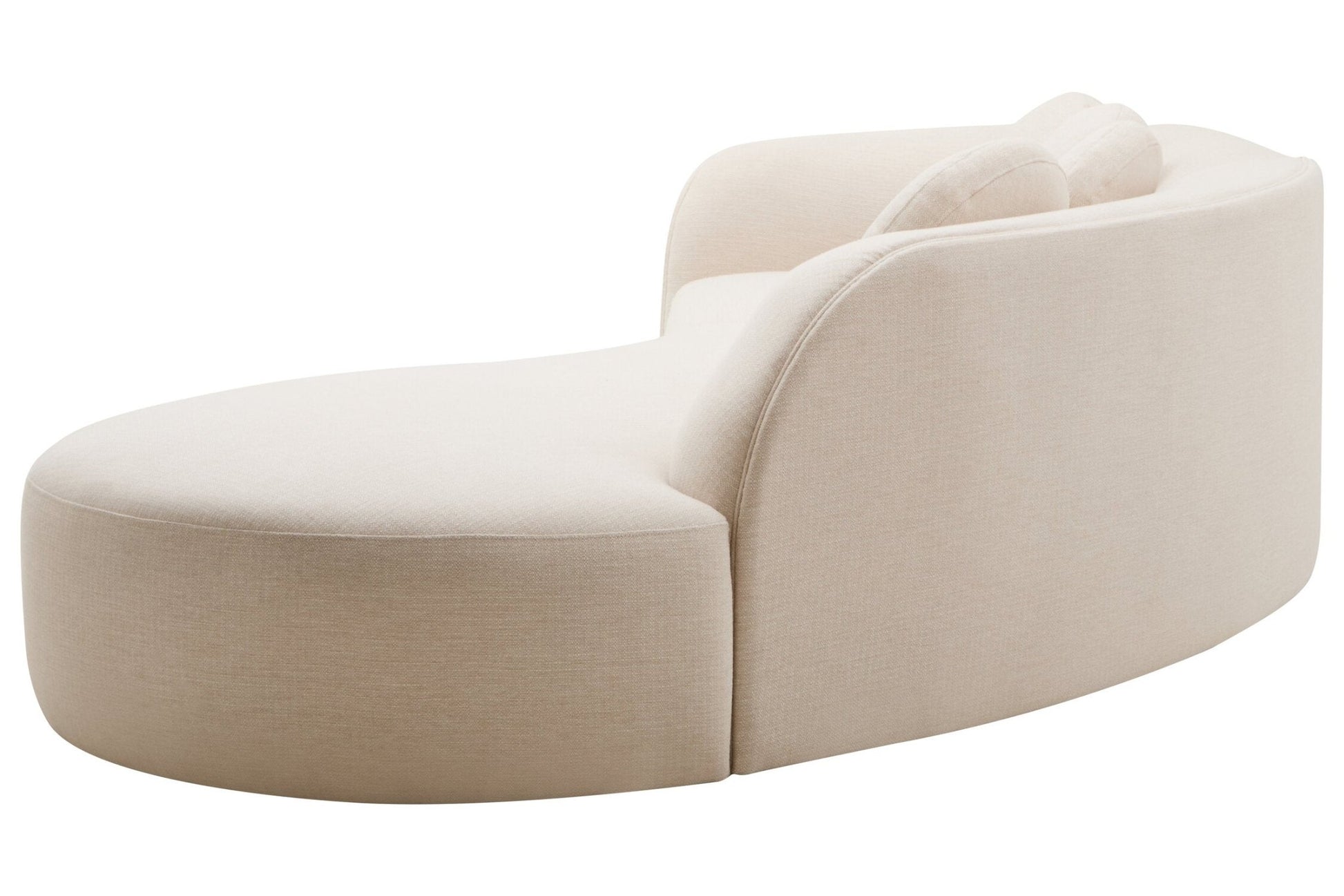 Ovada Cream Linen 3 Seater Curved Sofa | Luxury Home Accessories | Heulog Glow