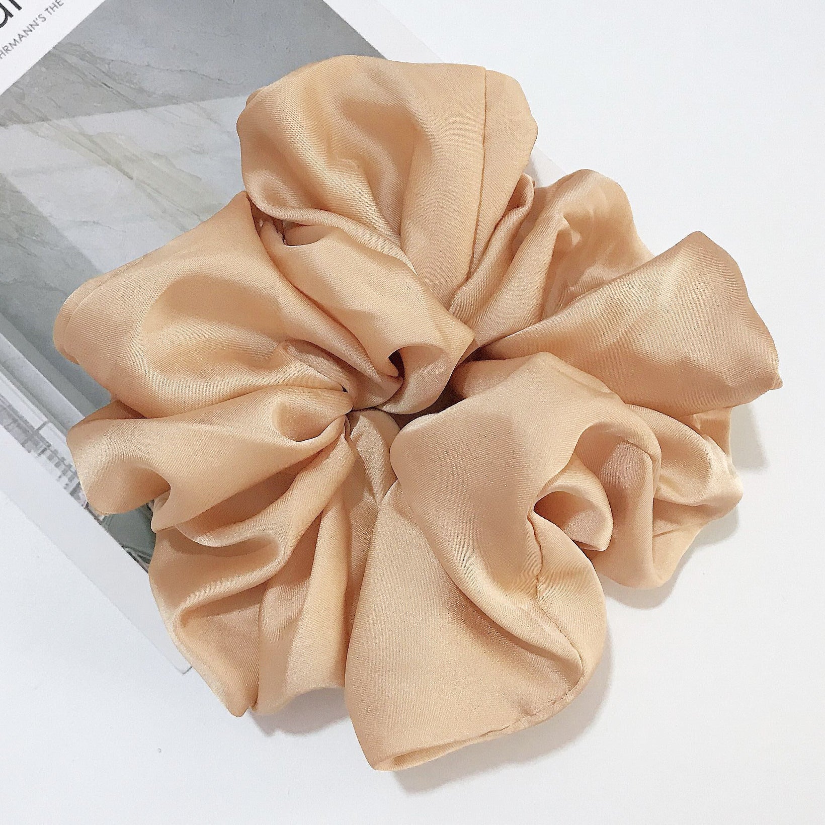 Oversized Smooth Satin Large Intestine Circle Hair Tie | Luxury Home Accessories | Heulog Glow