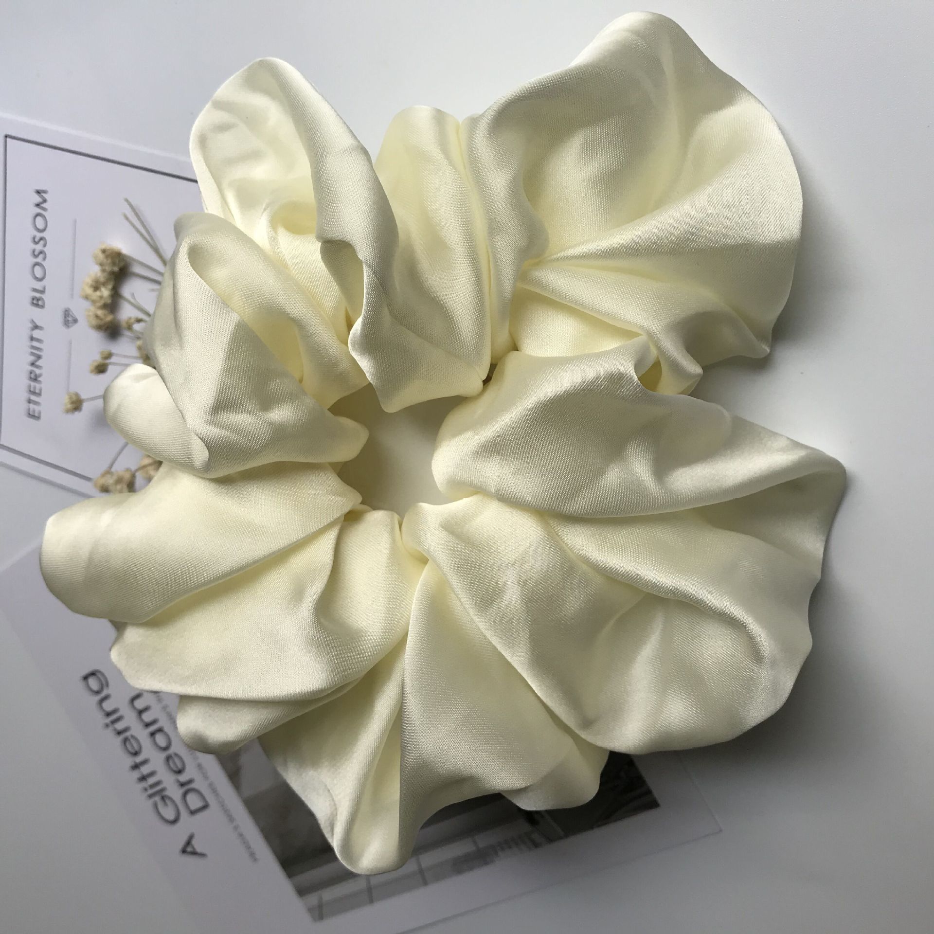 Oversized Smooth Satin Large Intestine Circle Hair Tie | Luxury Home Accessories | Heulog Glow